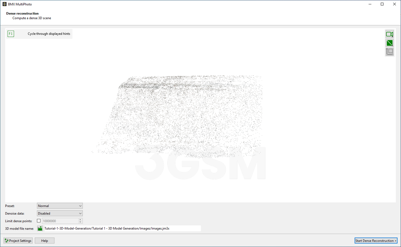 dense reconstruction point cloud