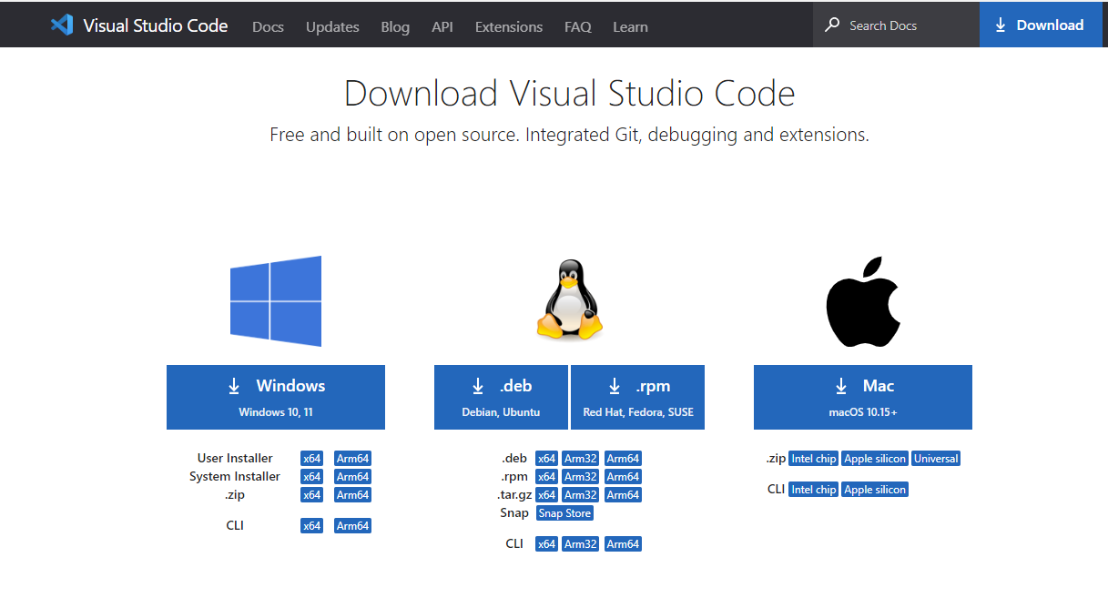 Install Visual Studio for Windows