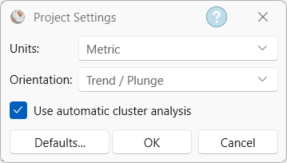 Project Settings dialog