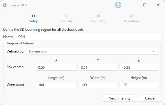 DFN wizard - Setup