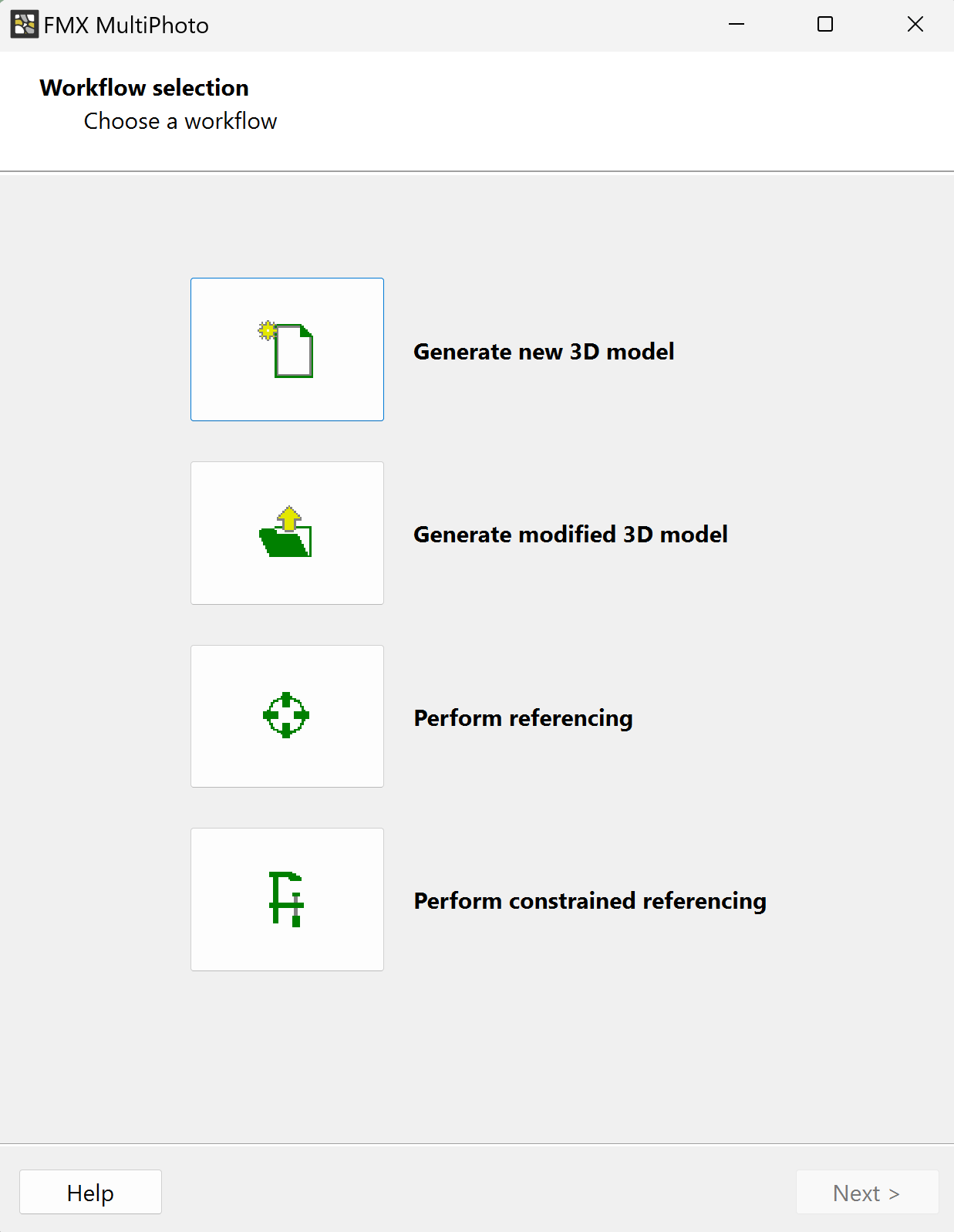 workflow selection