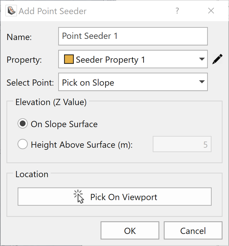 Add Point Seeder dialog