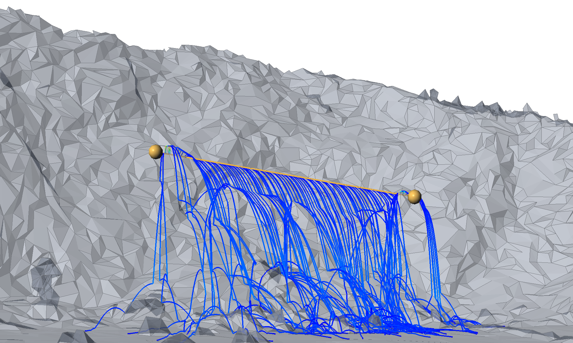 Example of Rock Path Results from a Line Seeder