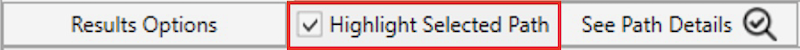 Highlight Selected Path option