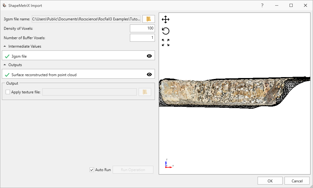 ShapeMetriX import dialog