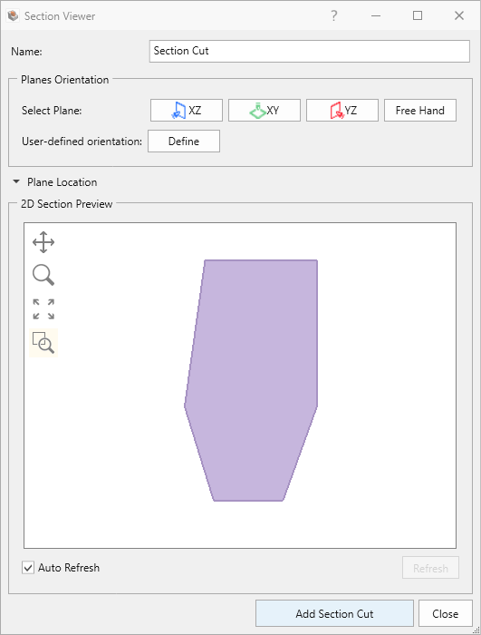 Section Viewer Dialog