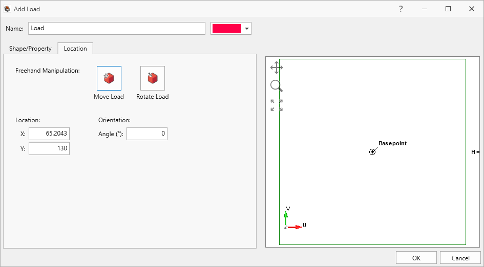 Add Load Dialog - Location Tab