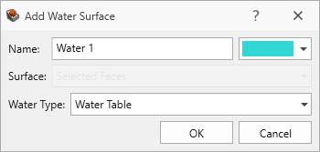 Add Water Surface dialog