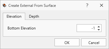 Create External from Surface Dialog - Elevation