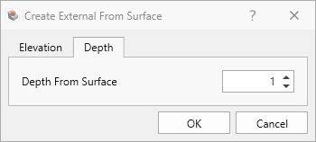 Create External from Surface Dialog - Depth