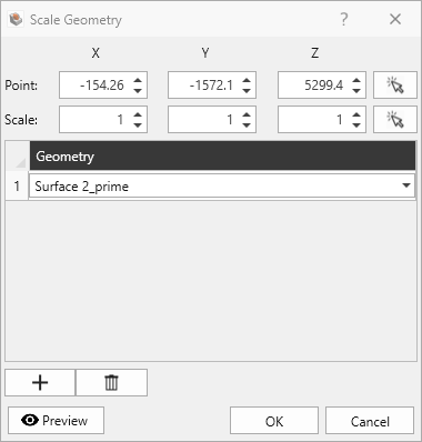 Scale Geometry Dialog