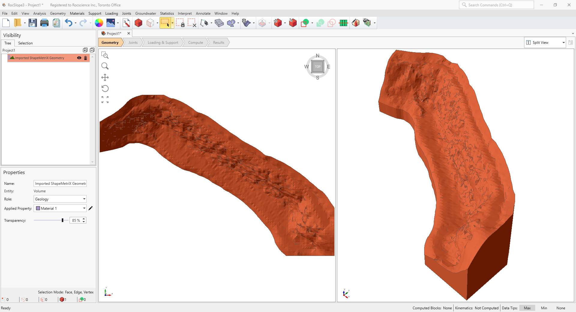 Surface reconstruction volume