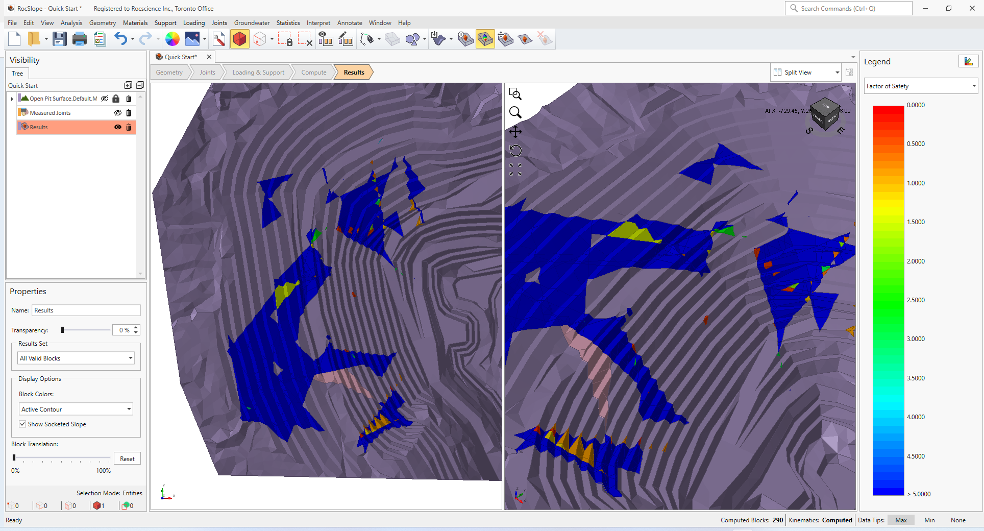 3d cad view of factor of safety contours