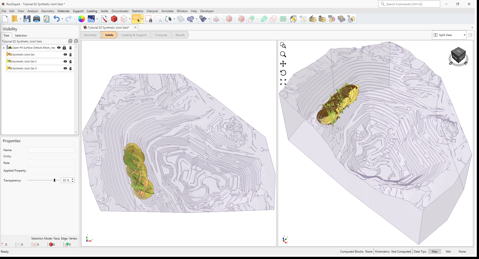 3d view joint colours