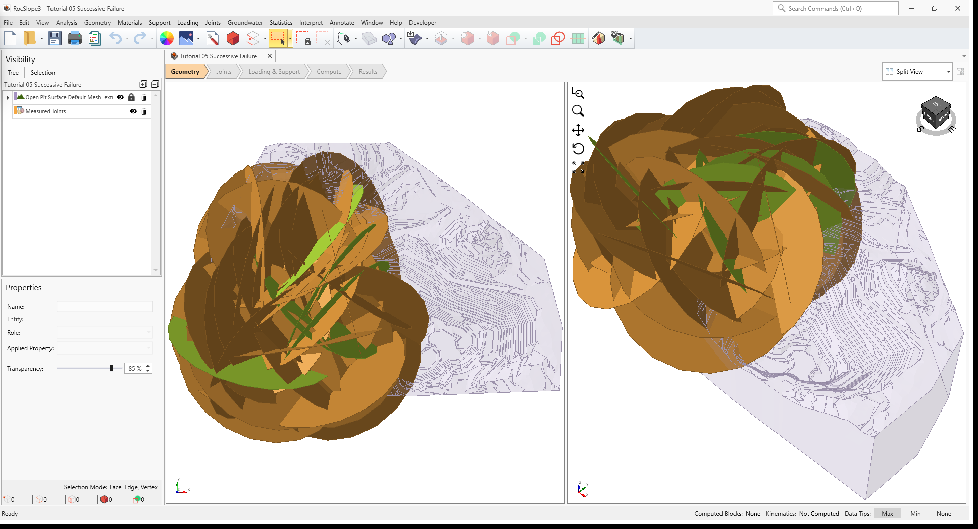 3d view of starting geometry