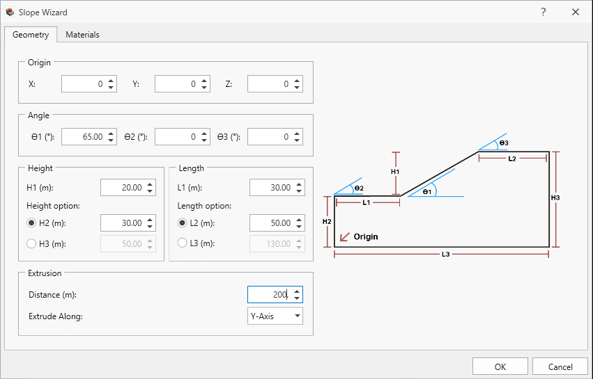 Inputs for the Slope Wizard dialog.