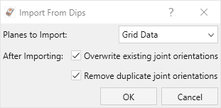 Import From Dips dialog