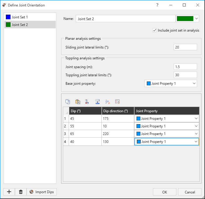 Joint Orientations dialog joint orientations added