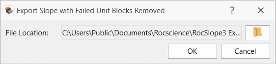 Export Slope with Failed Unit Blocks Removed dialog