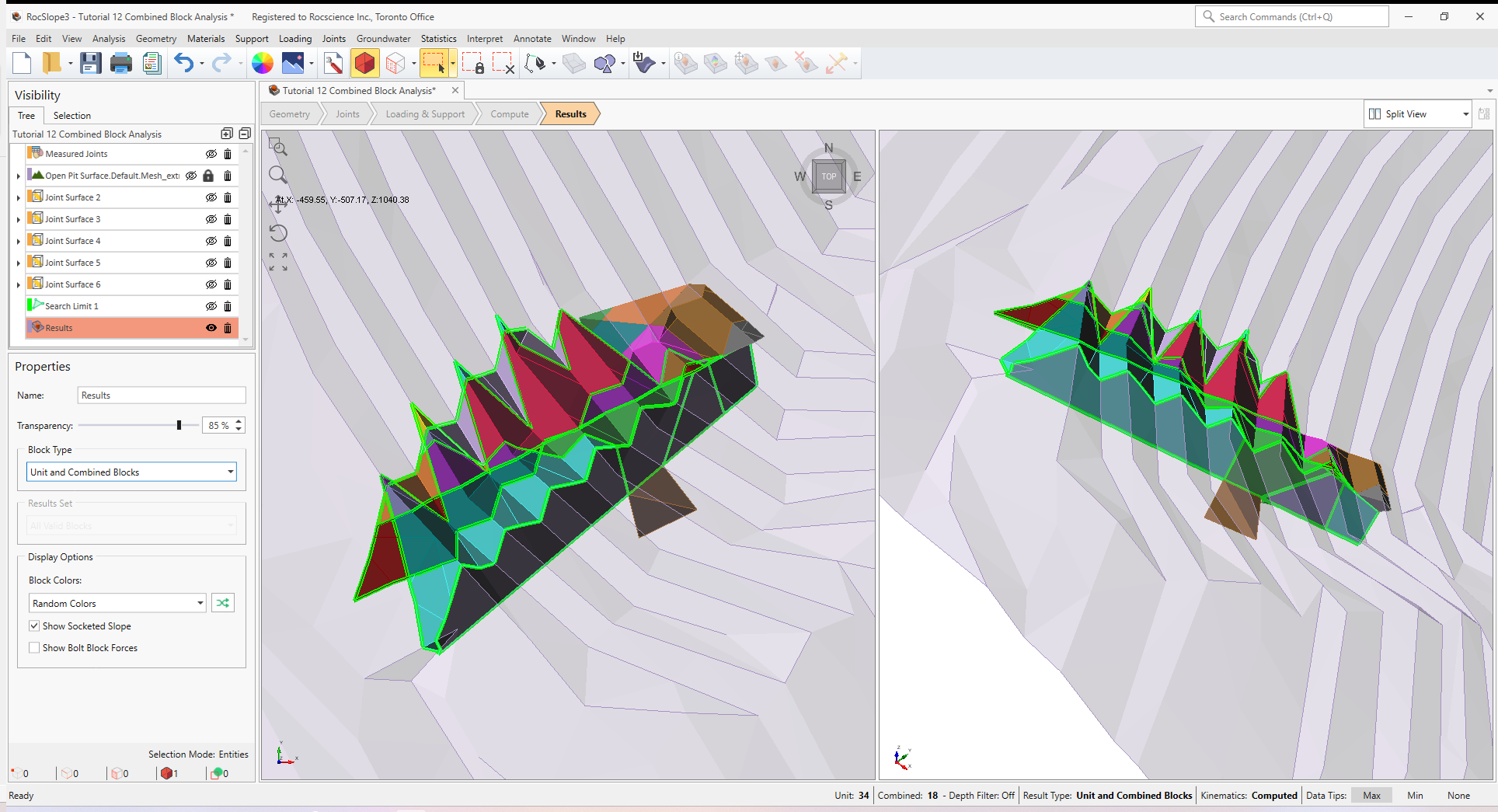 3D View of Unit Blocks and Combined Blocks.