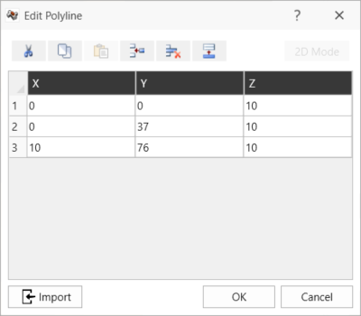 Edit Polyline Dialog