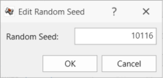 Edit Random Seed Dialog showing default seed value