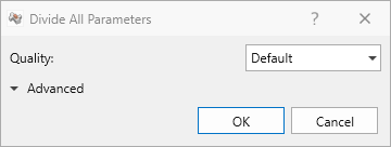 Divide All Parameters dialog