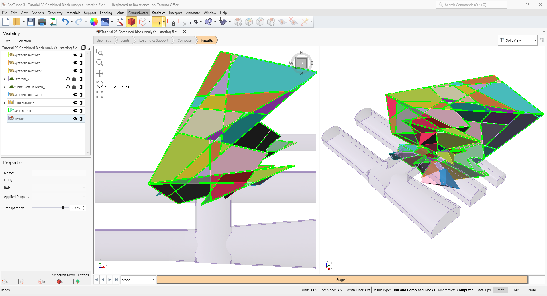 3D View of Unit Blocks and Combined Blocks.