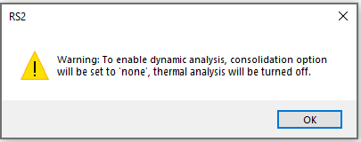 Dynamic Analysis Dialog Warning