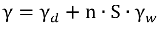 unit weight calc_eqn_degree of saturation