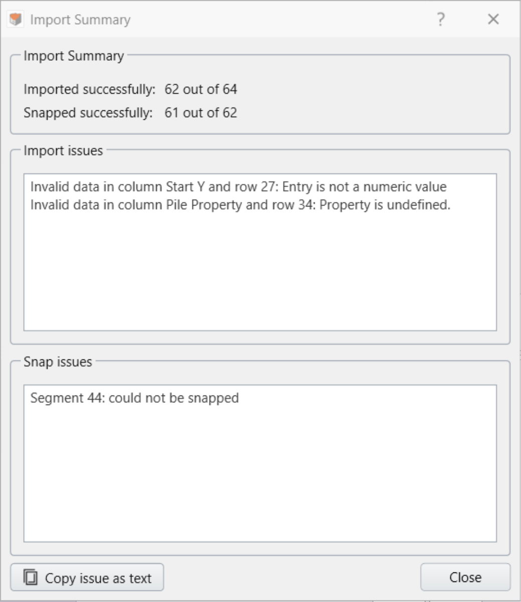 Import Summary Dialog