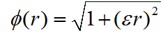 Variable representing the influence of a data point to the interpolated point based on the distance between them.