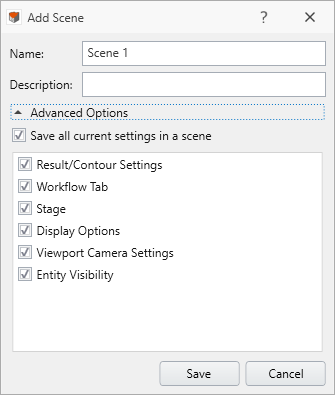 Add Scene dialog