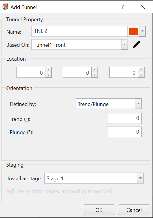 Add Tunnel dialog box