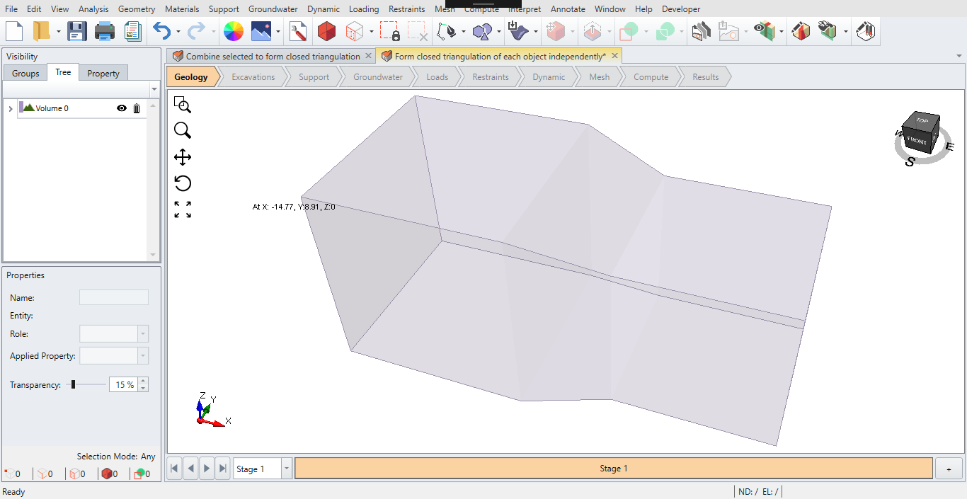 Screenshot regarding Form Closed Triangulation