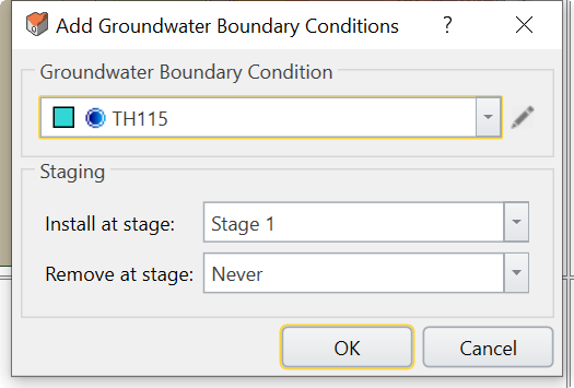 Add Groundwater Boundary Conditons dialog box 