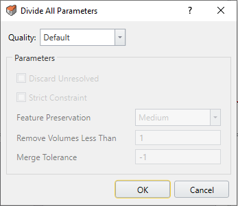 Divide All Parameters dialog box 