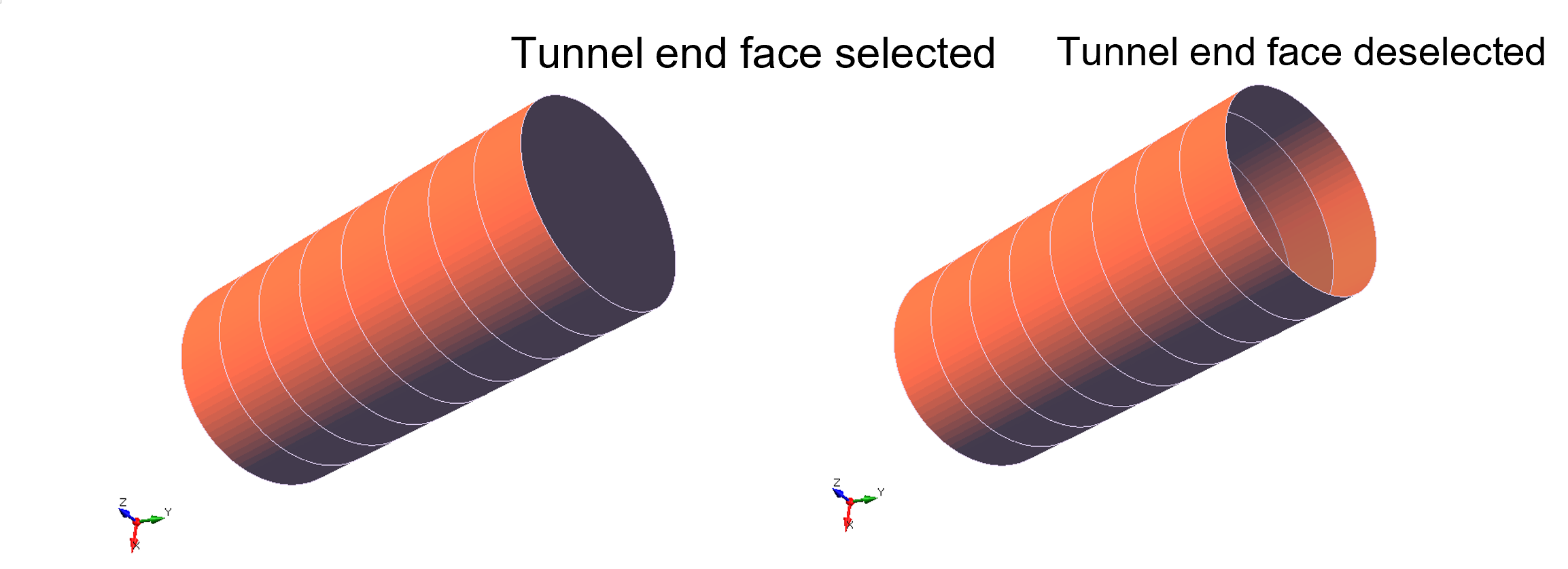 tunnel face selection