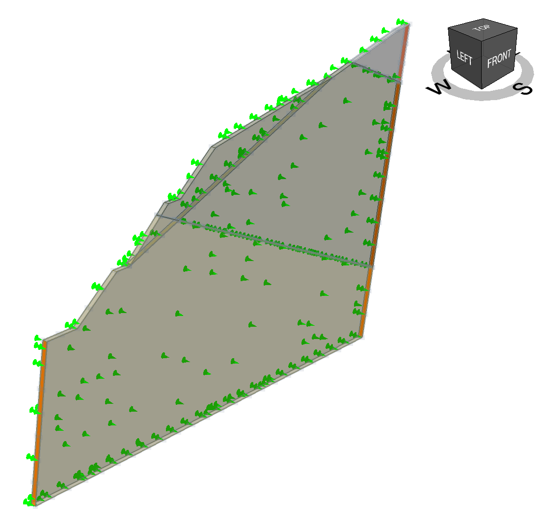 3D view of model with Left and Right sides of the model selected
