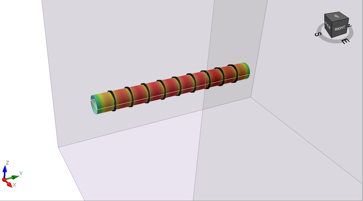 Image of a beam support model for typical tunnel excavation