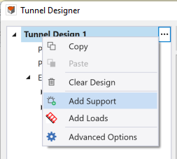 Tunnel Designer dialog box