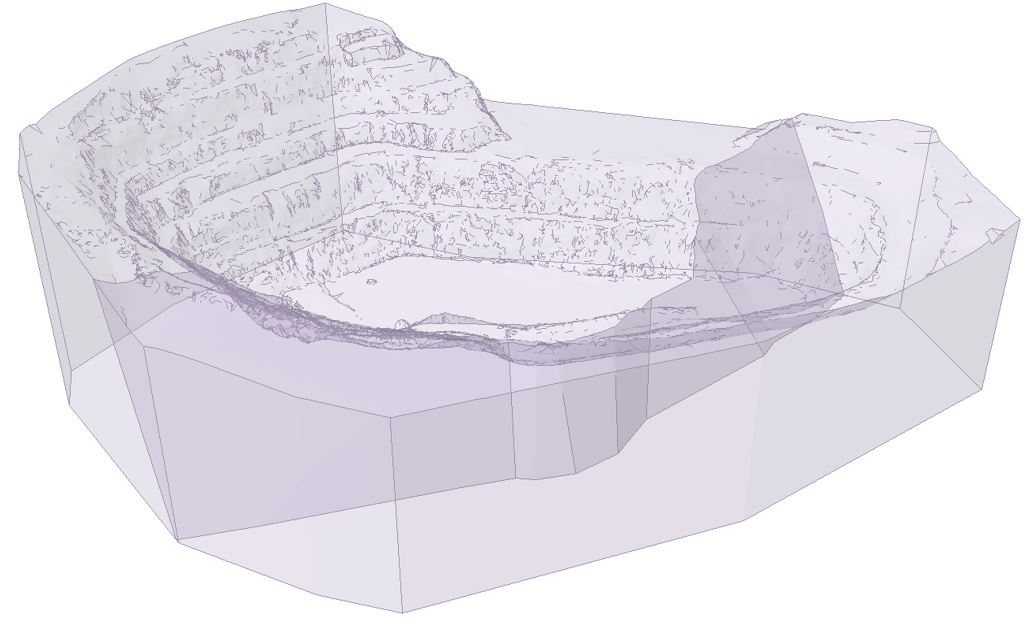 Image of assigning geological materials to the modeling process