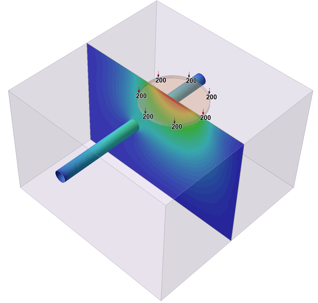 Stage 5 Total Displacement Contour in 3D view