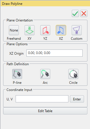 Draw Polyline Dialog
