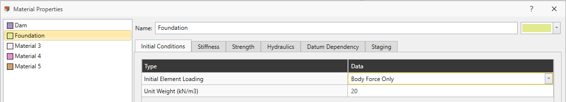 Define Material Properties 3