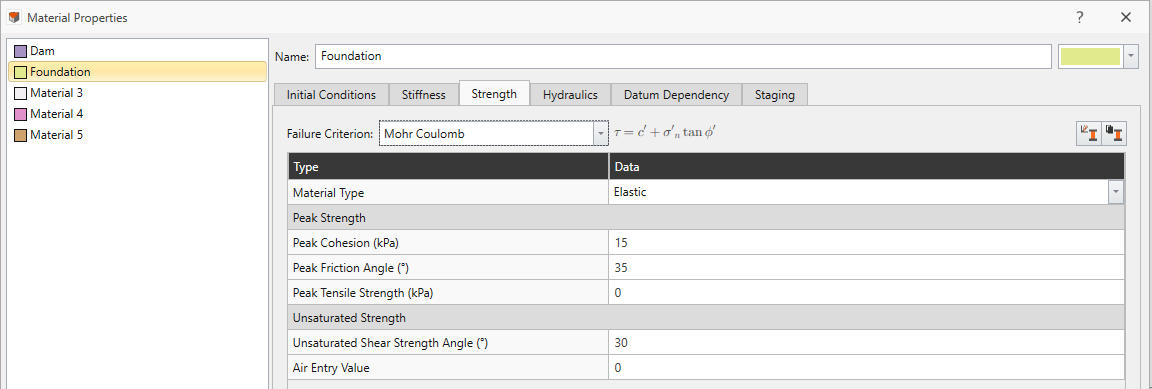 Define Material Properties 4