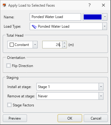 Apply Load to Selected Faces Dialog