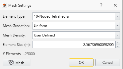 Mesh Settings Dialog