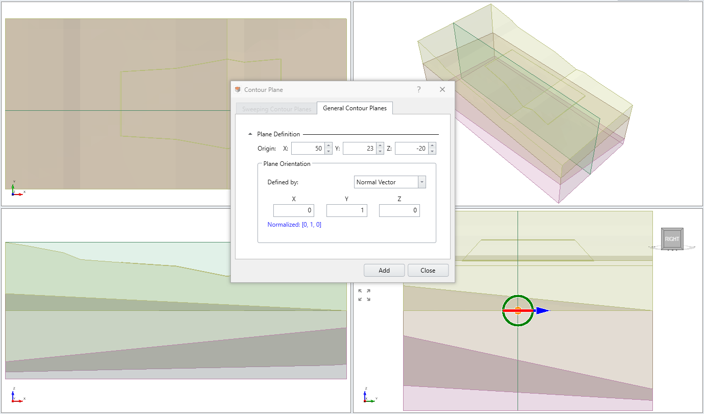 general contour planes dialog