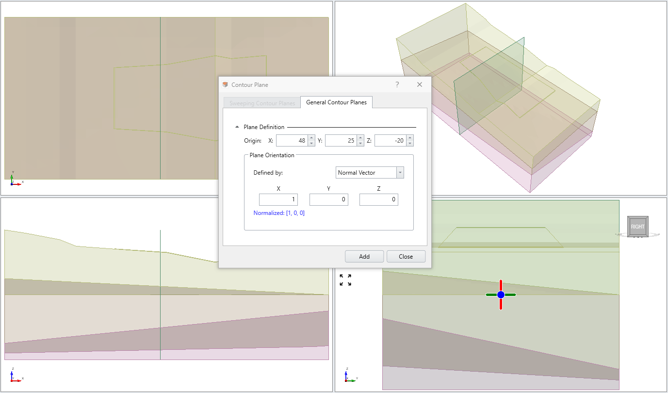 General Contour Planes tab